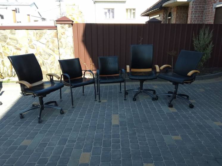 Кресло кожаное для офиса, шкіряне офісне крісло, конференційні пара