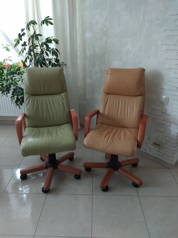 Кресло кожаное в офис, стул, офісне крісло для офісу, обертове