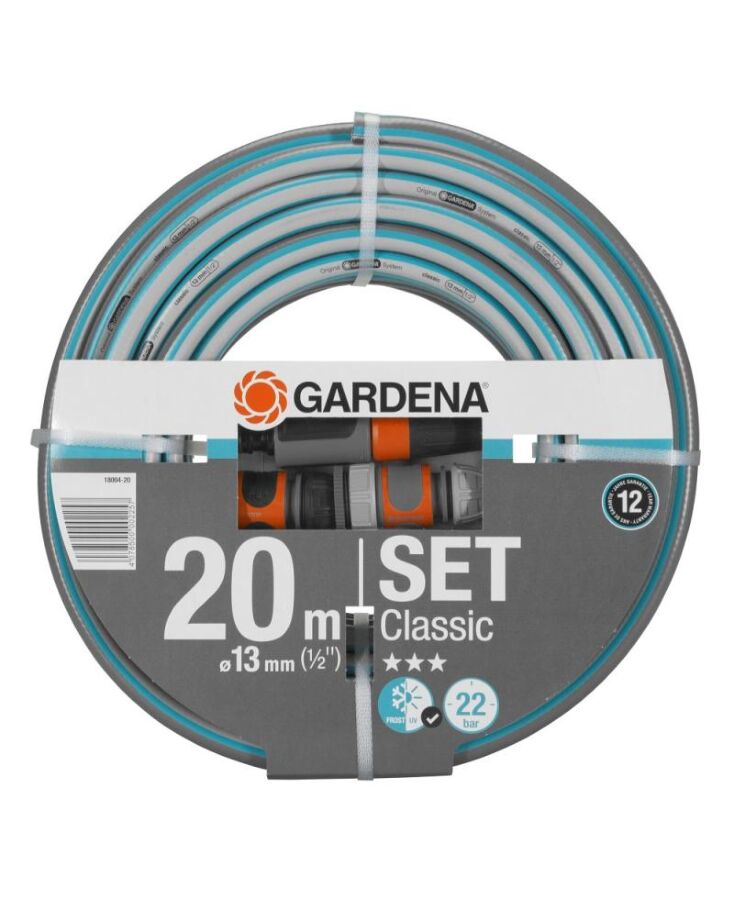 Шланг с комплектом для полива Gardena Classic 13 мм (1/2″), 20 м Set (