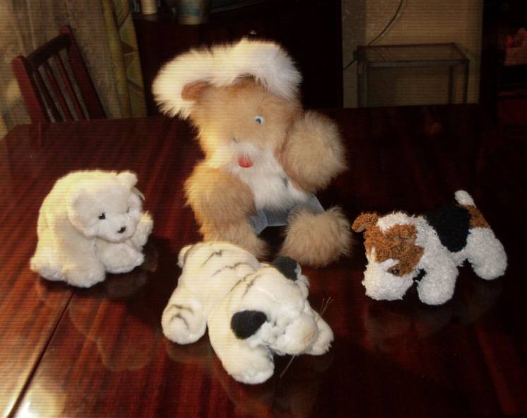 Мягкая детская игрушка СССР петух, заяц, медведь, собака