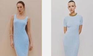 З чим носити жіночі блакитні сукні від 25 Union